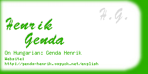 henrik genda business card